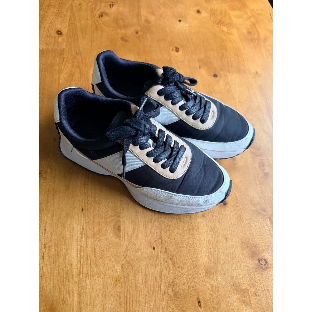 DV Dolce Vita Breela Black Cream Colorblock Platform Sneakers Womens 8.5